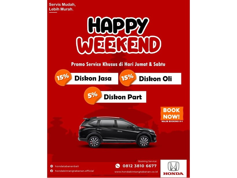 Promo Service Honda Hello Weekend