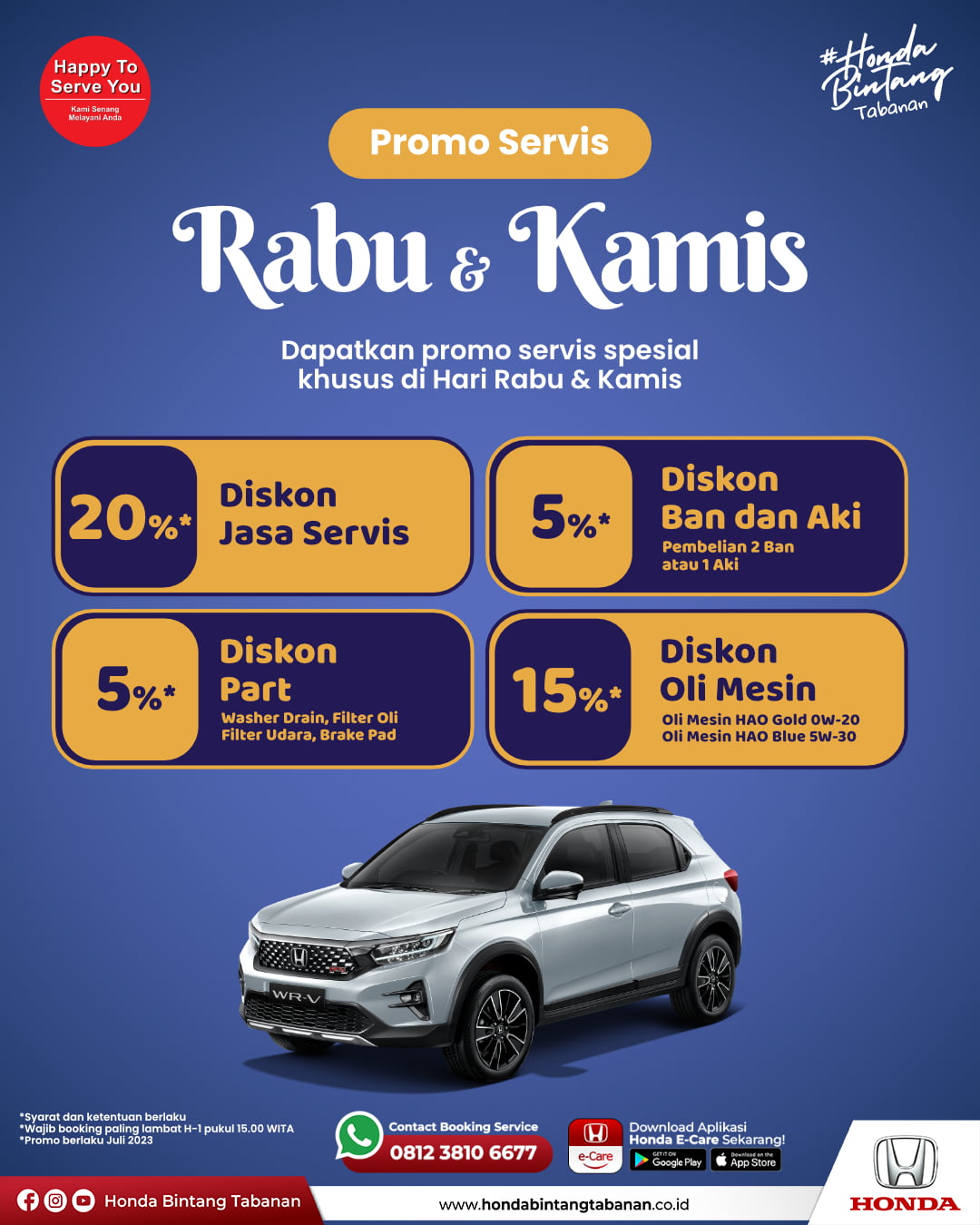 Weekend Aman dengan Promo Servis Rabu Kamis